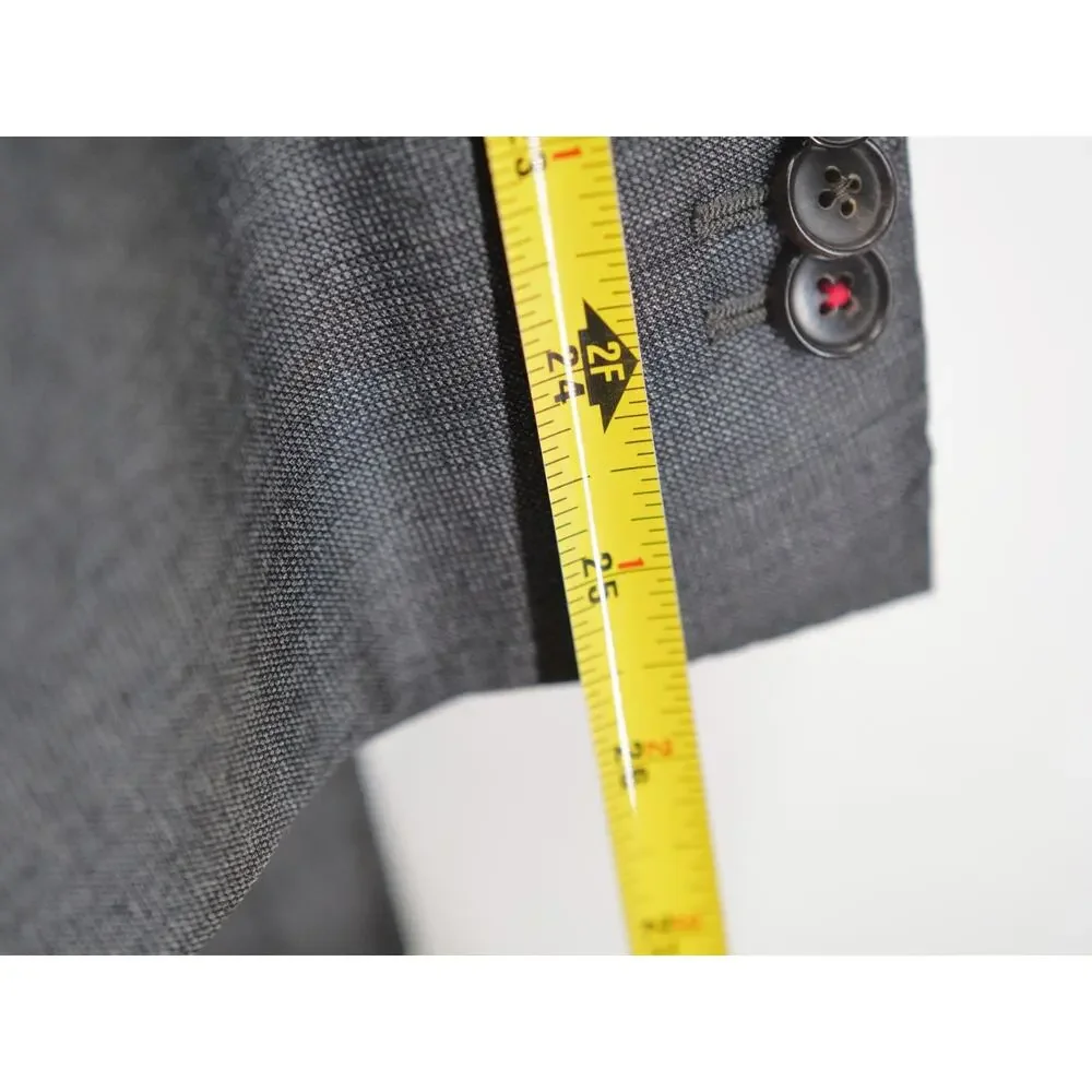 Suit Supply 46 Sienna pocket Vitale Barberis Wool Super Blazer Gray